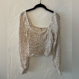 Free People Cherry Blouse XS